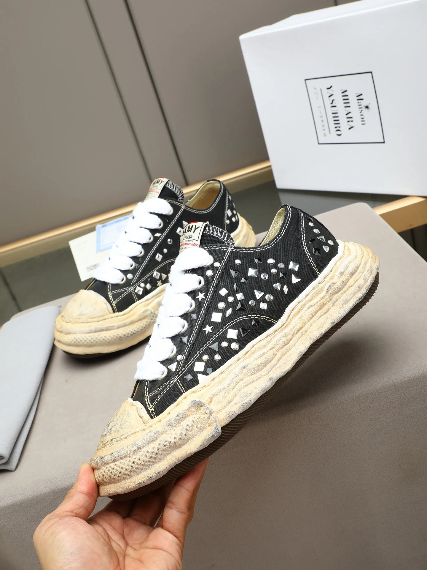 MMY Sneakers Fabric EVA Black-White EU35-46 C30202609110704 - Image 2
