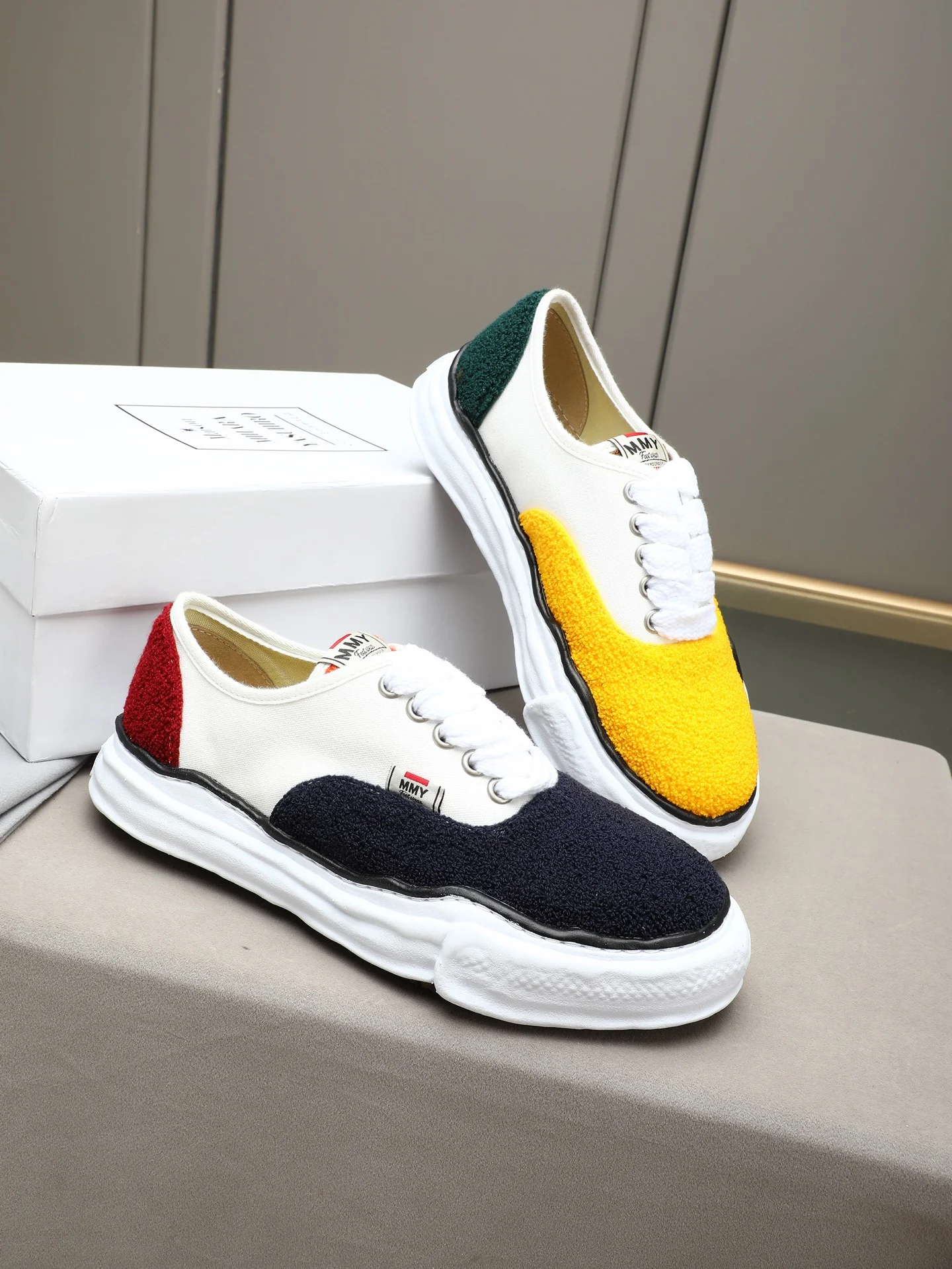 MMY Sneakers Fabric EVA White-Navy-Red EU35-46 B70202609110711 - Image 4
