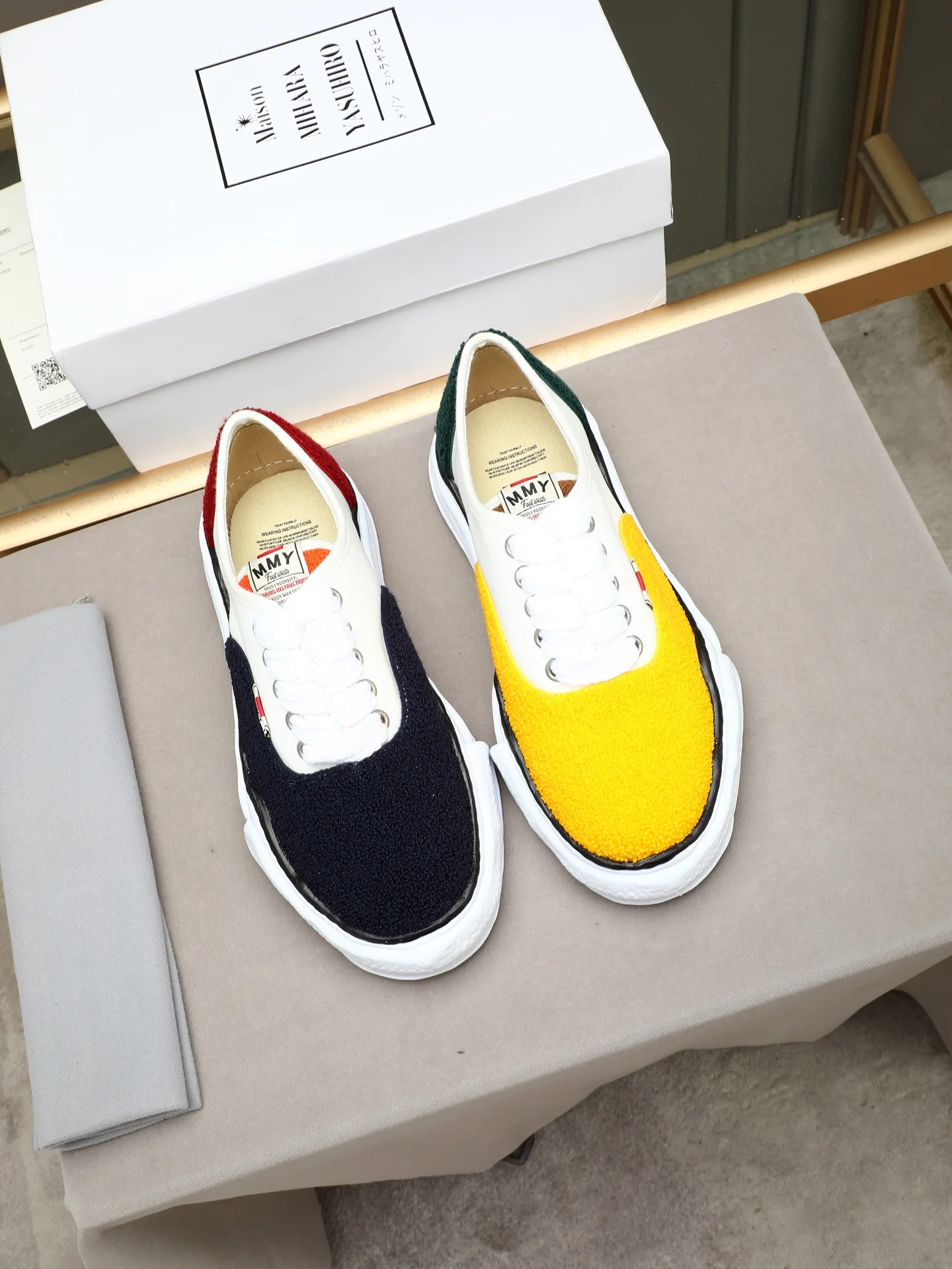 MMY Sneakers Fabric EVA White-Navy-Red EU35-46 B70202609110711 - Image 8