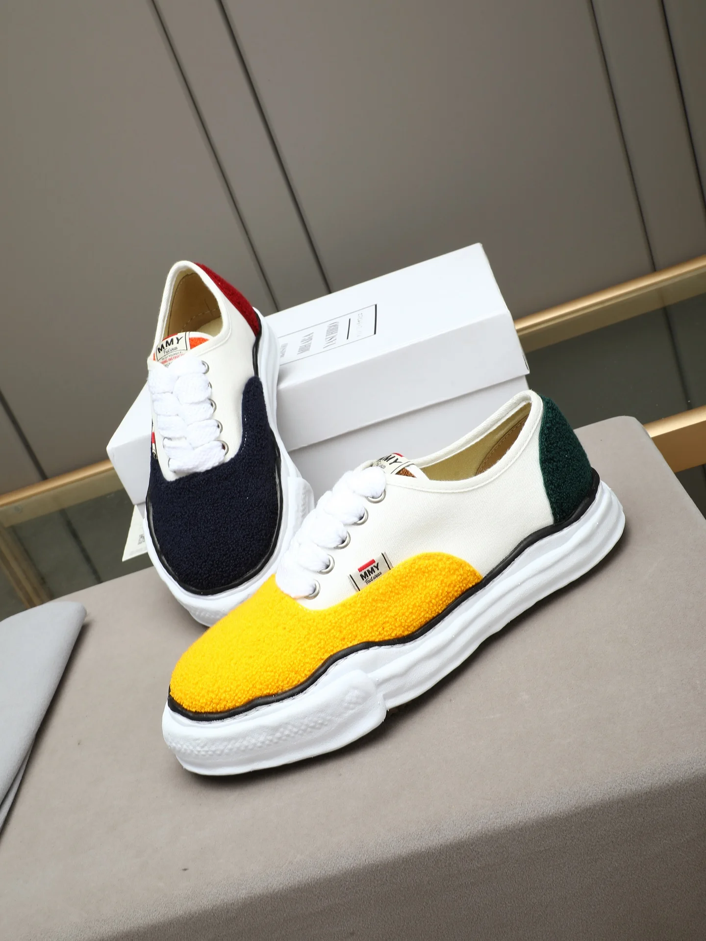 MMY Sneakers Fabric EVA White-Navy-Red EU35-46 B70202609110711 - Image 9