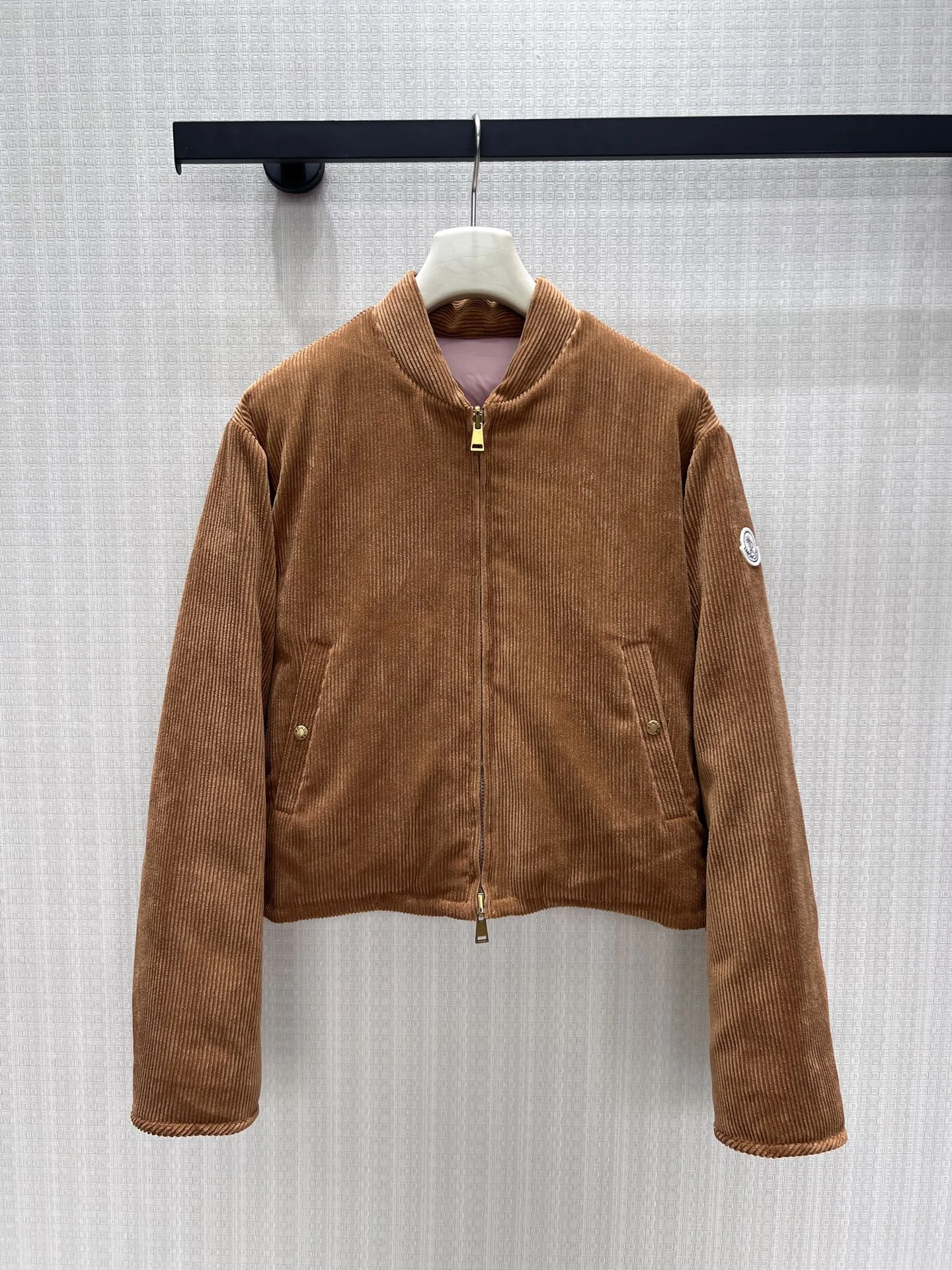 MONCLER Jackets Corduroy Down Brown-Gold S-L E95202609060748