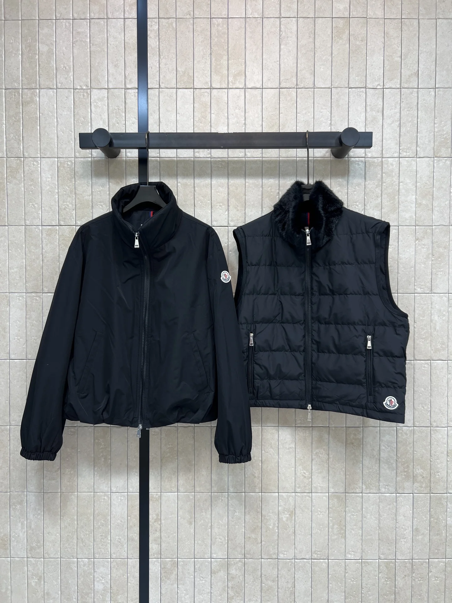 MONCLER Jackets Down Black S-M-L E60202609062487 - Image 2