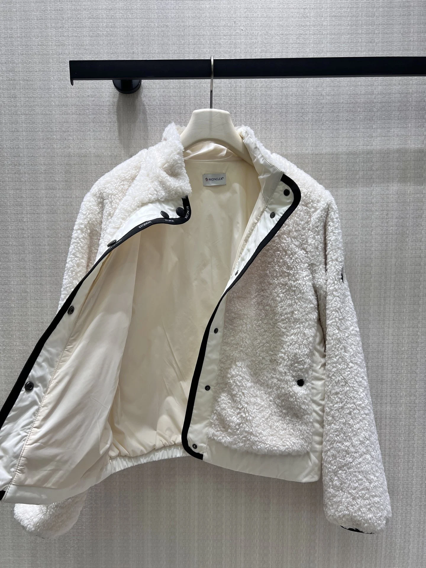 MONCLER Jackets Faux Fur White-Black S_M_L C35202609061828 - Image 2
