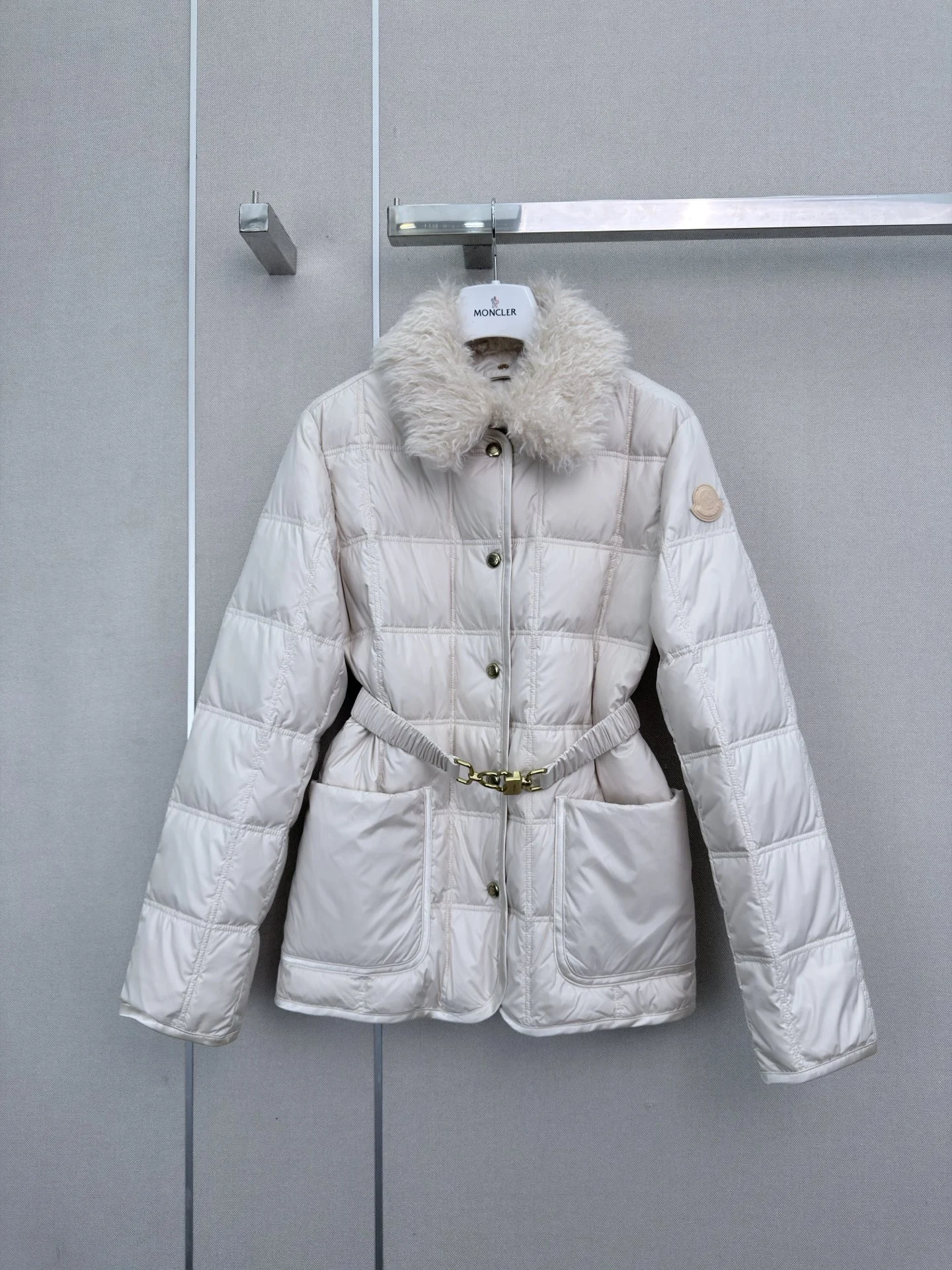MONCLER Jackets Goose Down Cream-Gold S-L E50202609061070