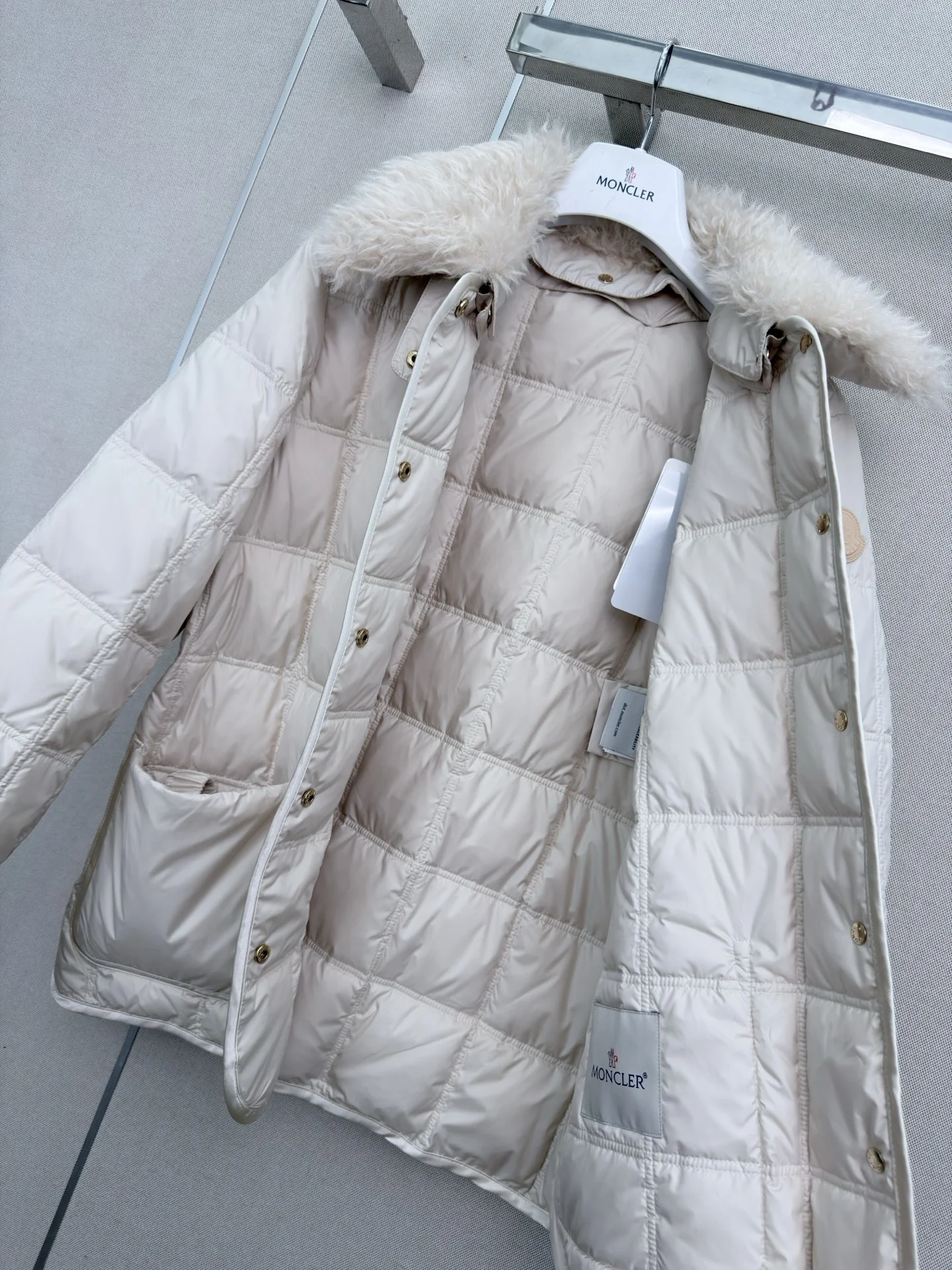 MONCLER Jackets Goose Down Cream-Gold S-L E50202609061070 - Image 5