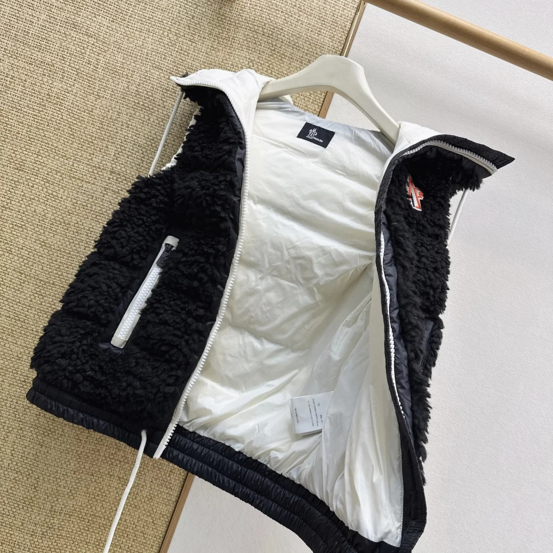 MONCLER Jackets Teddy Fleece Down Black-White 1-3 D70202609061424 - Image 7