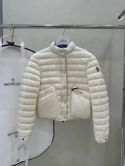 MONCLER Jackets White Duck Down Cream-Blue S-L E40202609060213