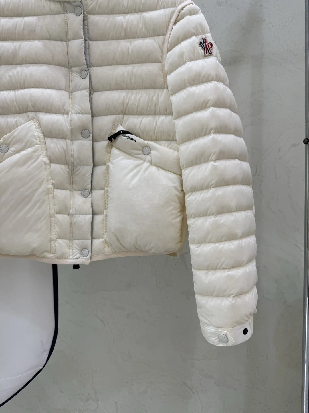 MONCLER Jackets White Duck Down Cream-Blue S-L E40202609060213 - Image 4