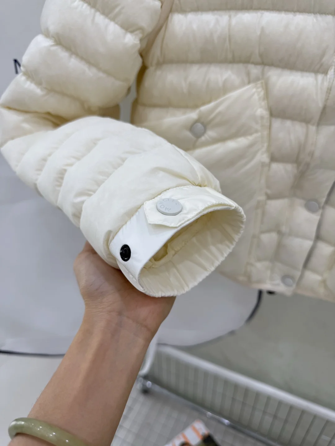 MONCLER Jackets White Duck Down Cream-Blue S-L E40202609060213 - Image 6