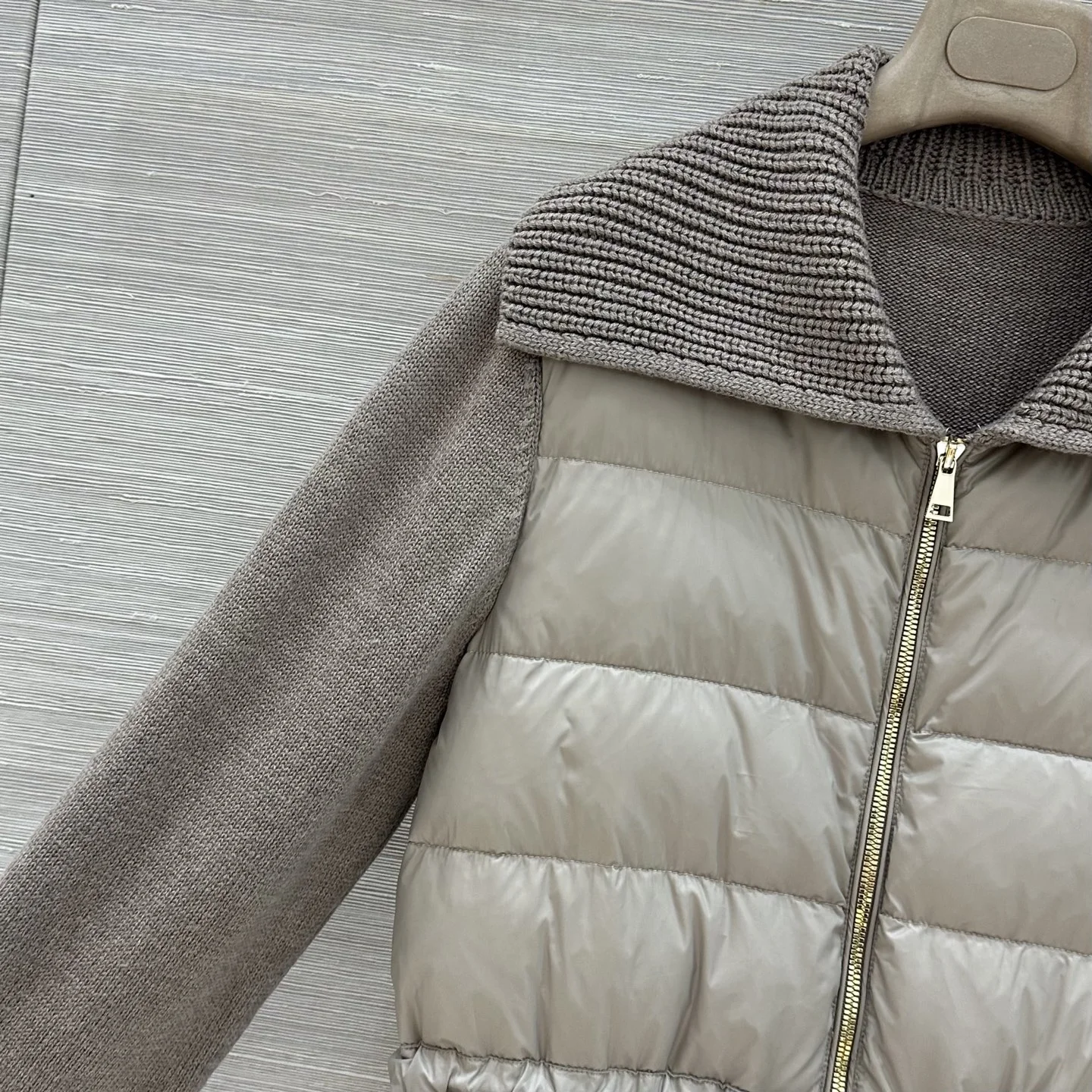MONCLER Jackets Wool and Down Gray-Beige S E60202609062057 - Image 3