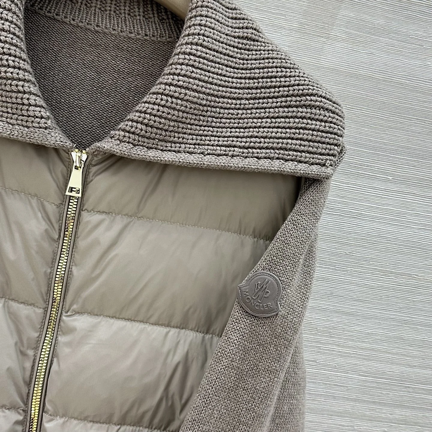 MONCLER Jackets Wool and Down Gray-Beige S E60202609062057 - Image 4