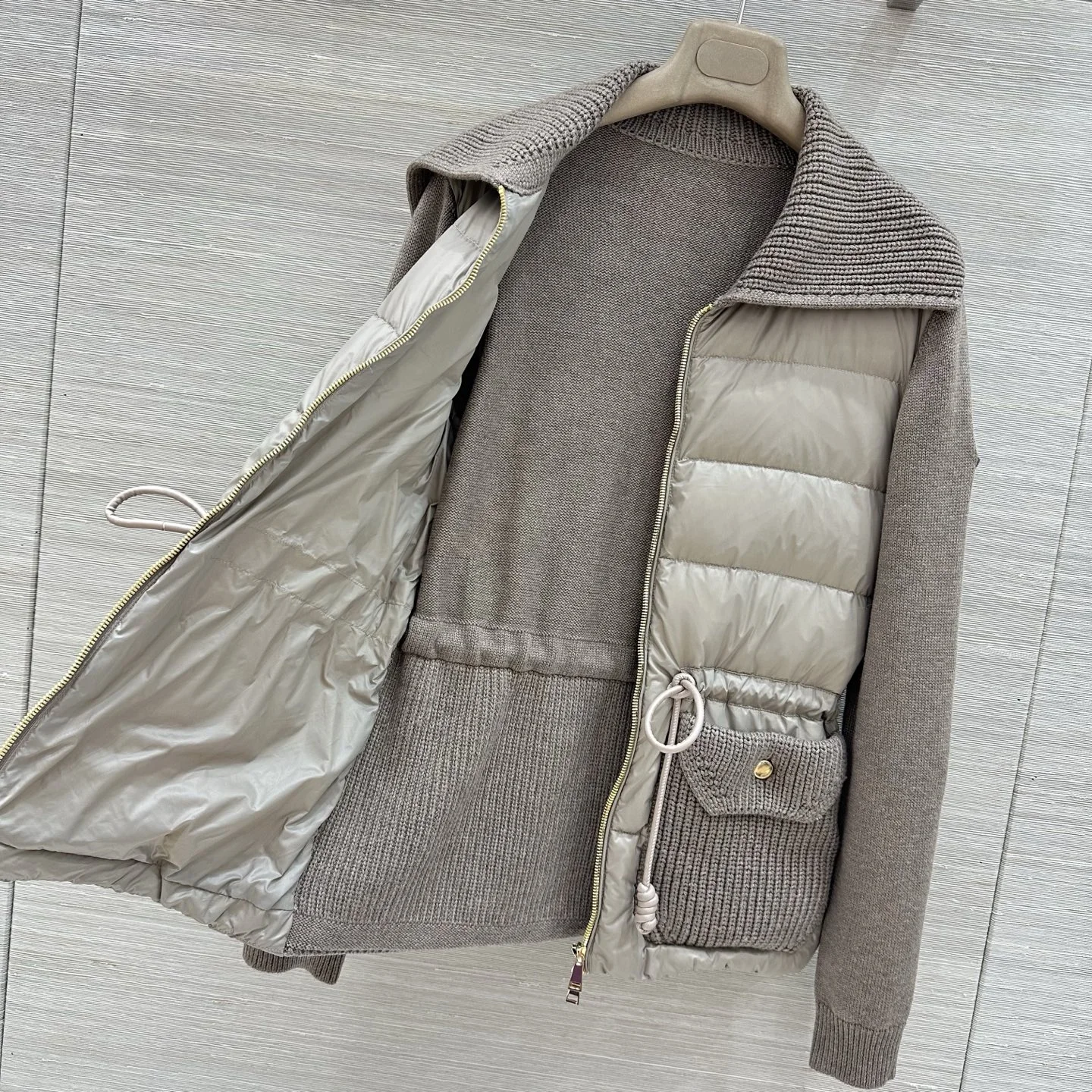 MONCLER Jackets Wool and Down Gray-Beige S E60202609062057 - Image 6