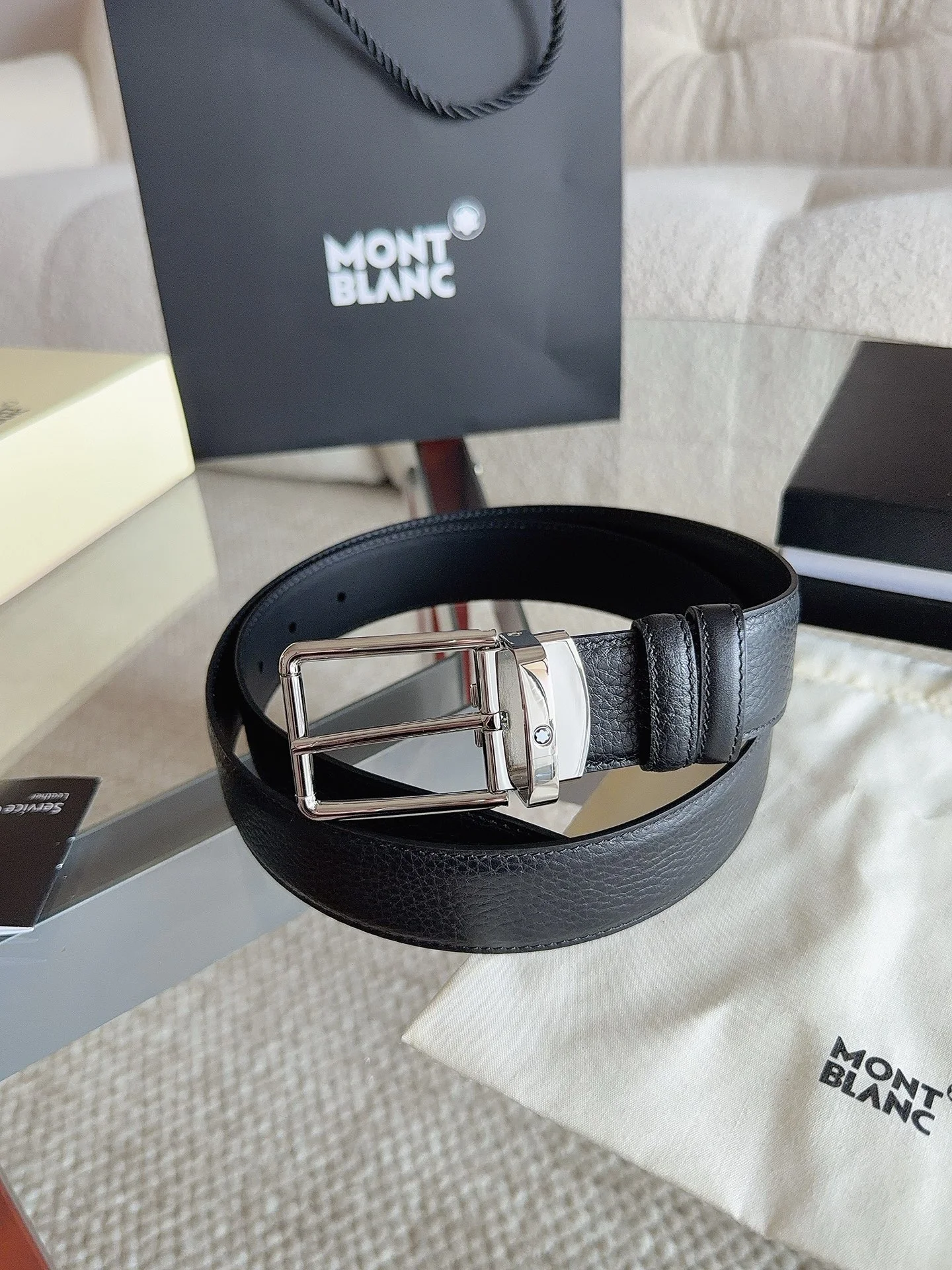 MONTBLANC Belts Calf Leather 35mm Width A70202609070081