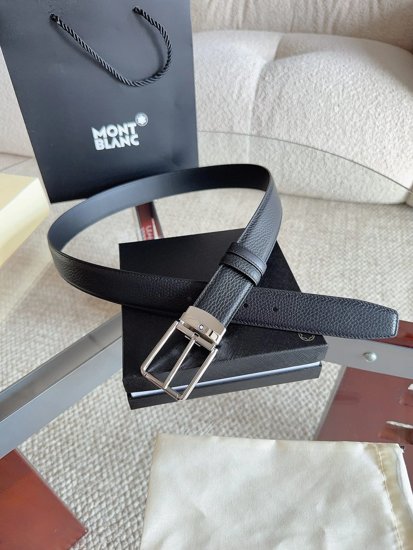 MONTBLANC Belts Calf Leather 35mm Width A70202609070081 - Image 7