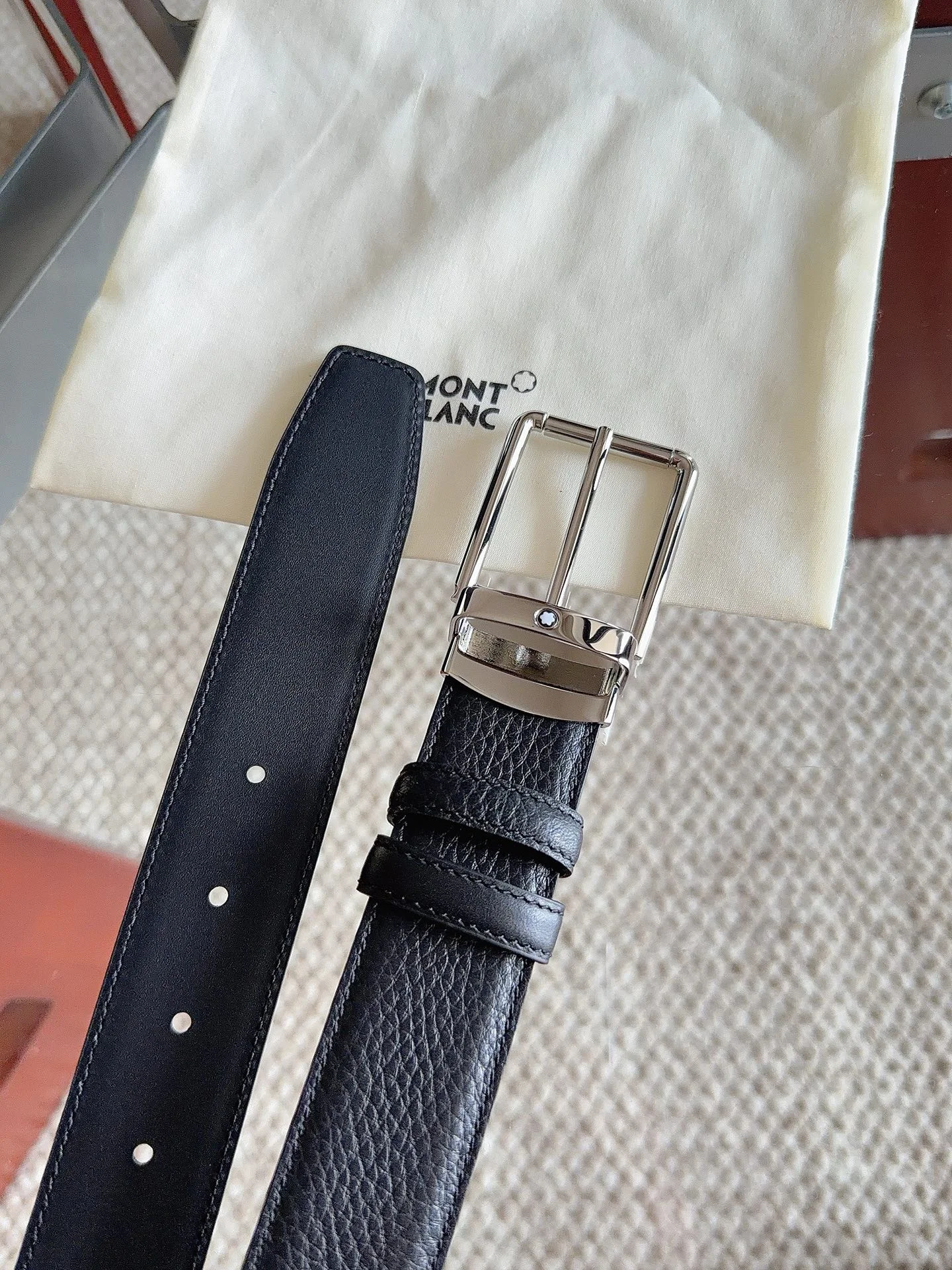 MONTBLANC Belts Calf Leather 35mm Width A70202609070081 - Image 8