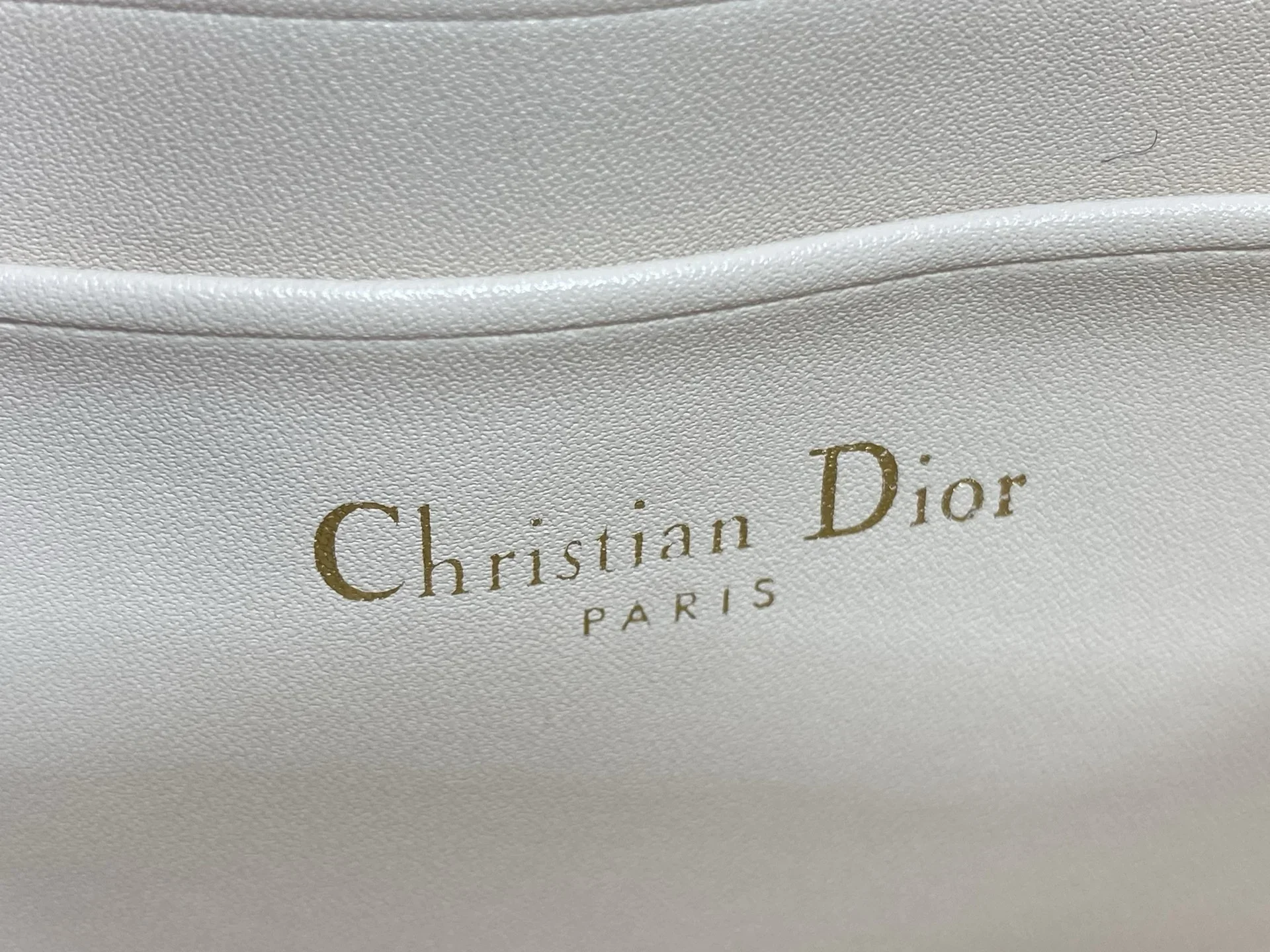 DIOR Clutches Bags Calf Leather Cream-Gold 21X11X5CM F50202609090399 - Image 9