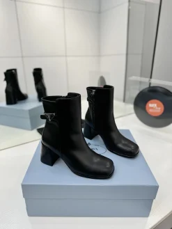 PRADA Booties Calf Leather Black EU35-41 C60202609110632