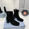 PRADA Booties Calf Leather Black EU35-41 C60202609110634