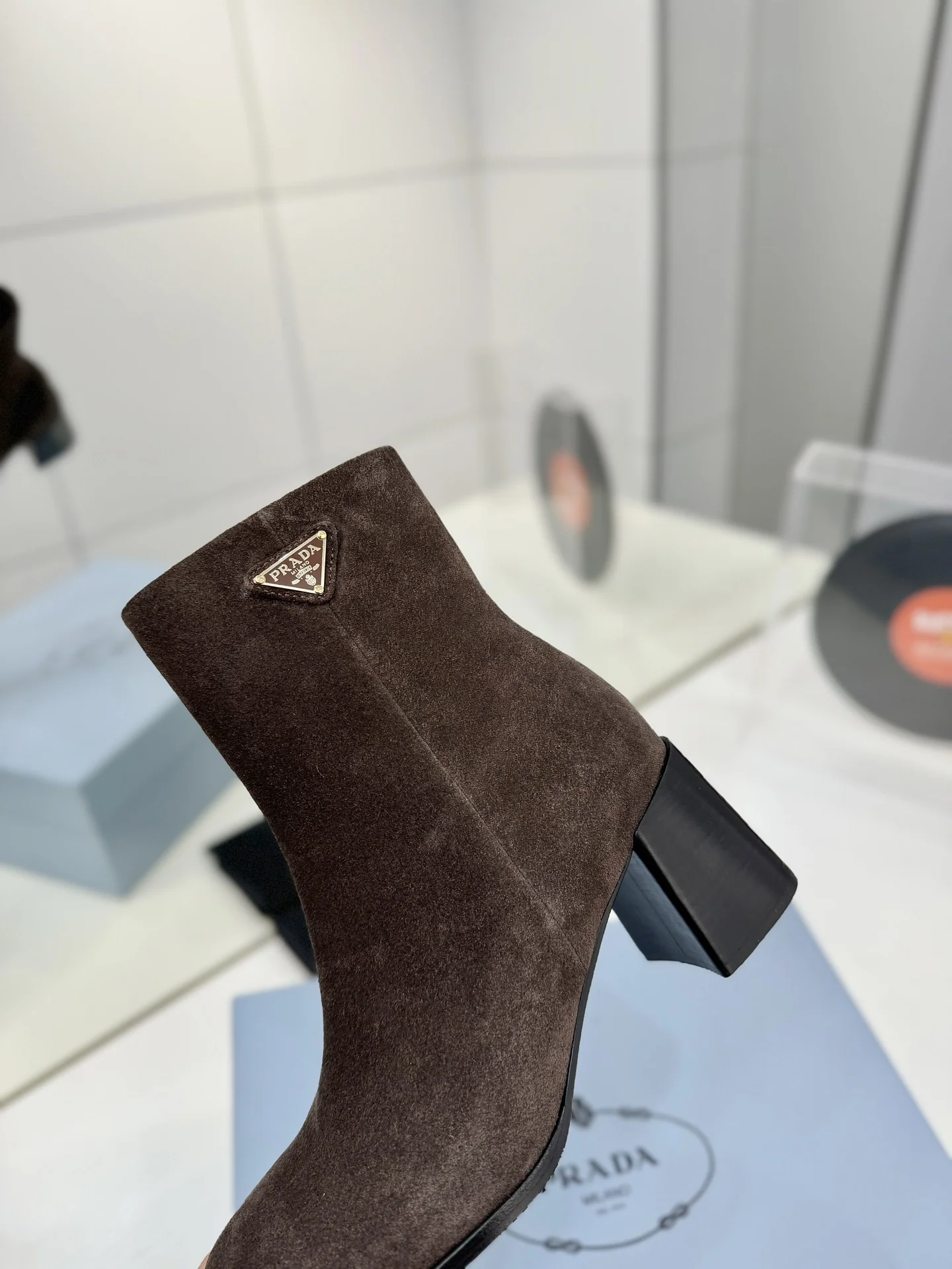 PRADA Booties Cow Leather Brown-Black EU35-41 C60202609110636 - Image 6