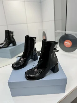Alternative view of PRADA Booties Leather Black-Silver EU35-41 C60202609110633