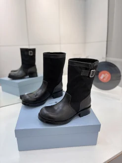 Alternative view of PRADA Boots Calf Leather Canvas Black EU35-41 C40202609110647