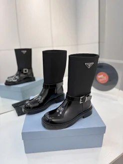 Alternative view of PRADA Boots Calfskin Leather Black EU35-41 C50202609110631