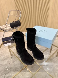PRADA Boots Cow Suede Black EU35-40 B90202609110895