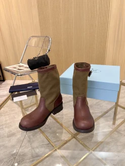 PRADA Boots Cow Suede Brown-Green EU35-40 B90202609110890