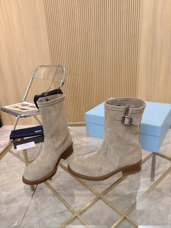 Alternative view of PRADA Boots Leather Beige-Brown EU35-40 B90202609110894