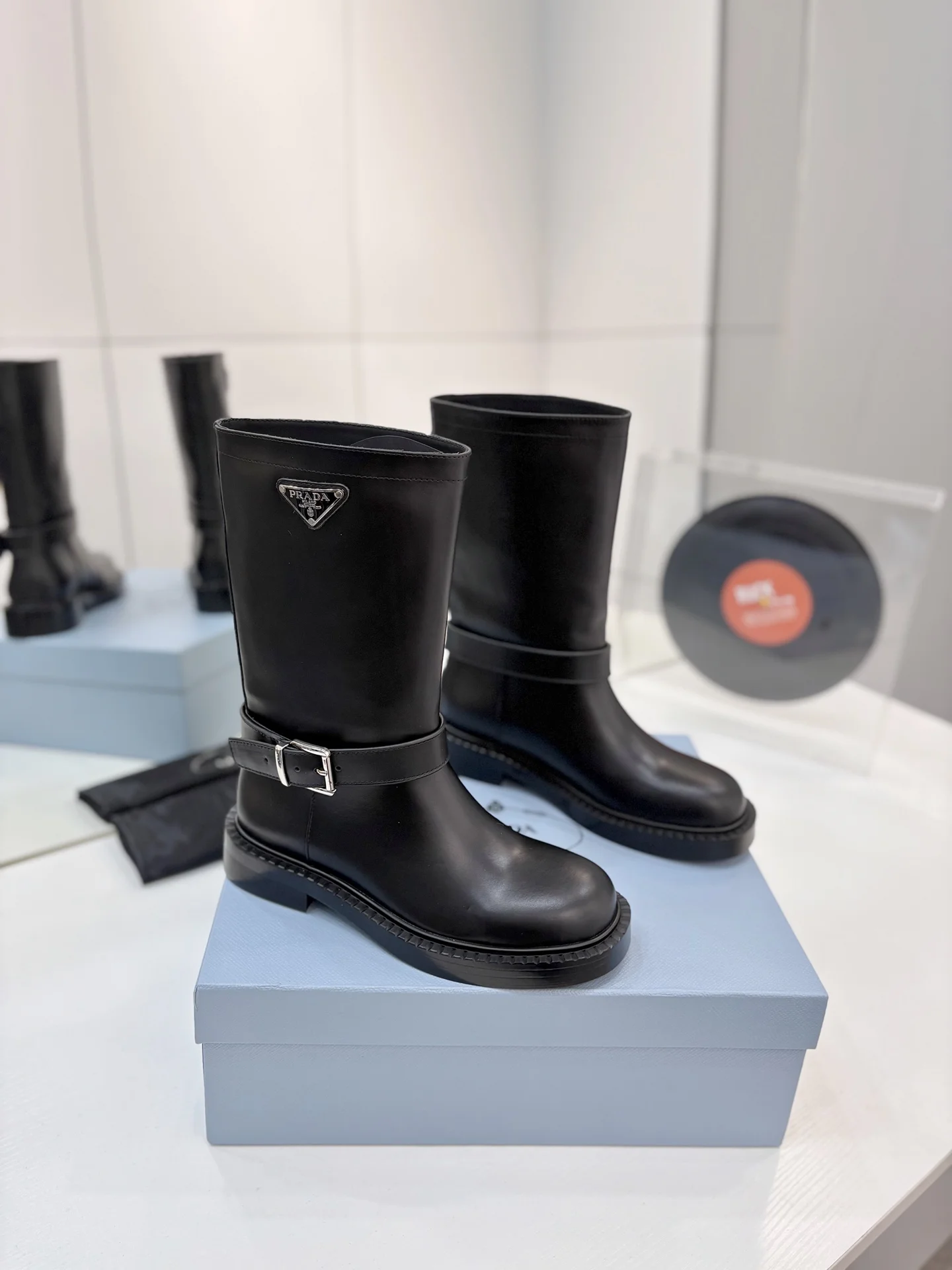 PRADA Boots Leather Black-Silver EU35-41 C50202609110629