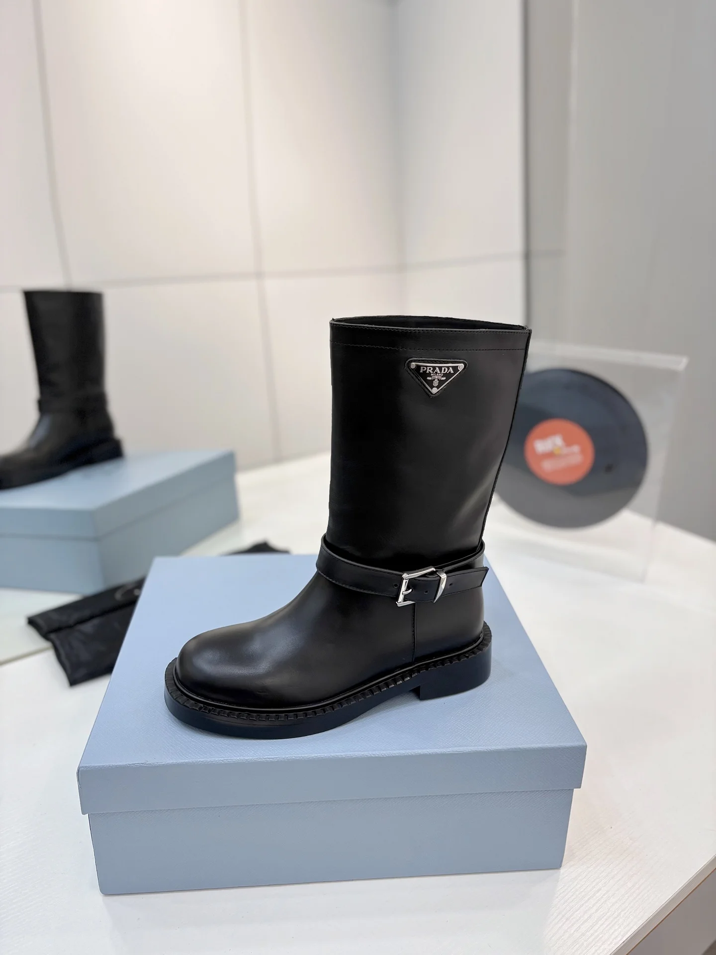 PRADA Boots Leather Black-Silver EU35-41 C50202609110629 - Image 4