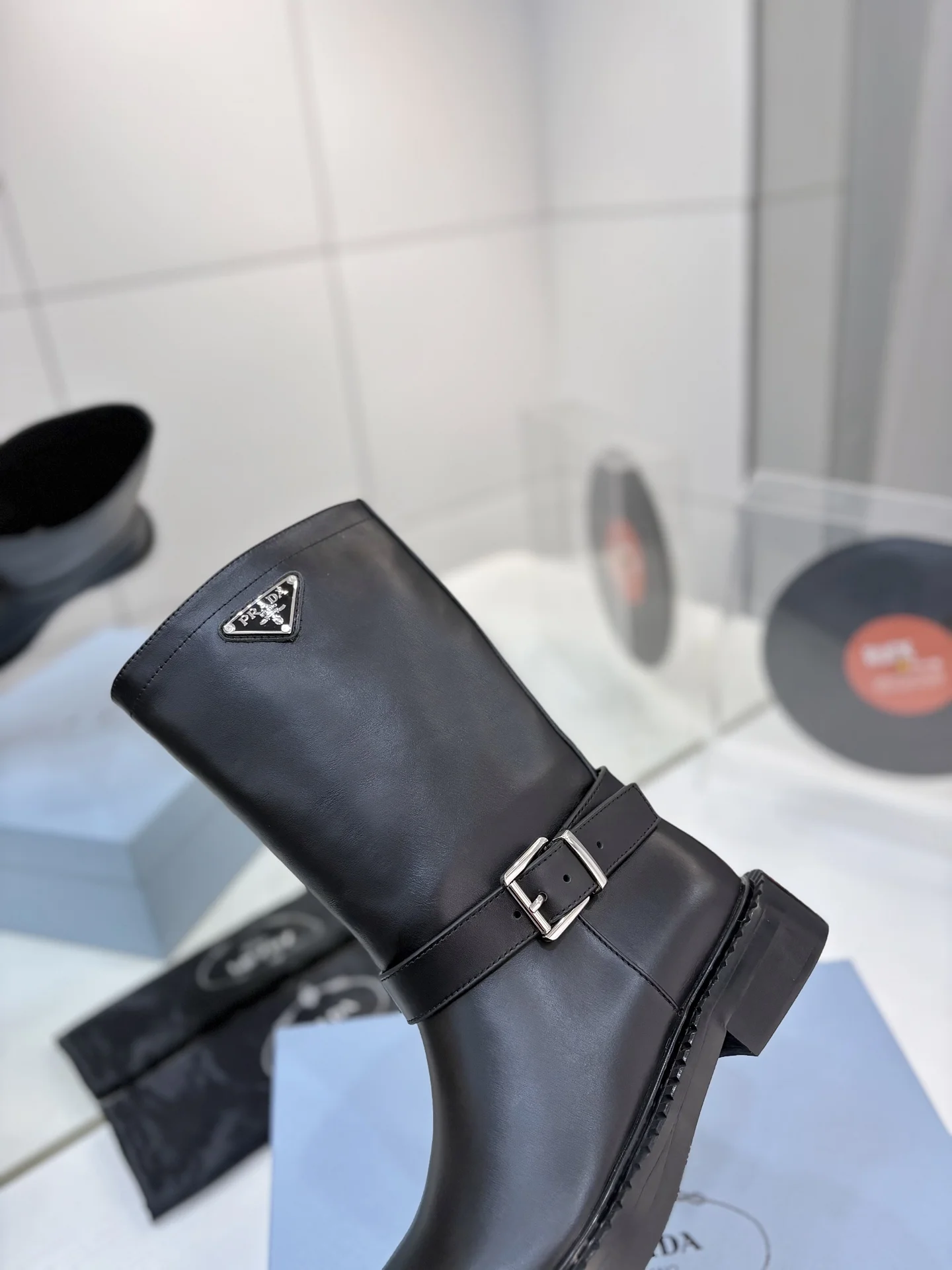 PRADA Boots Leather Black-Silver EU35-41 C50202609110629 - Image 6