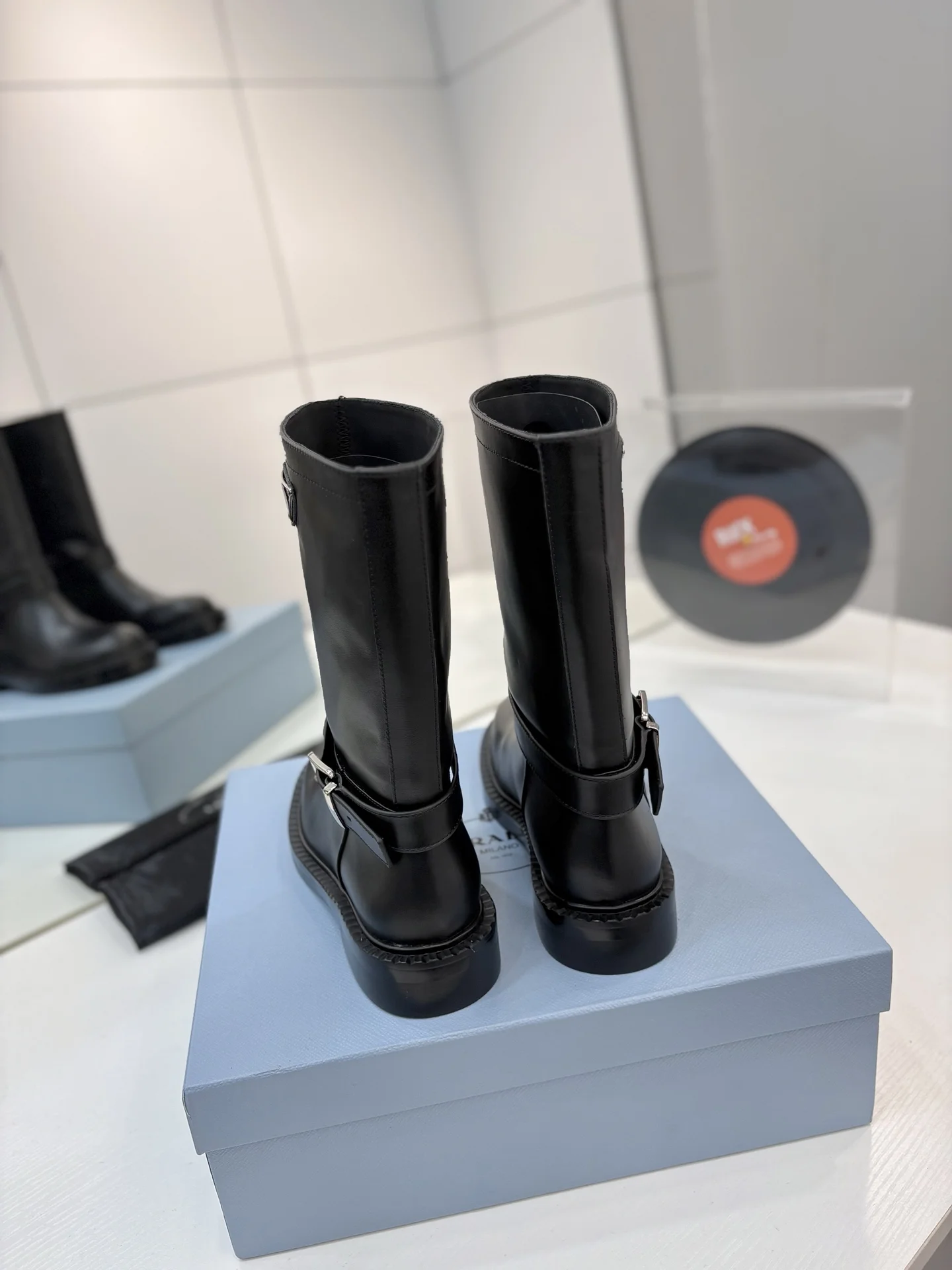 PRADA Boots Leather Black-Silver EU35-41 C50202609110629 - Image 8
