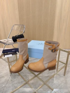 Alternative view of PRADA Boots Nubuck Leather Tan-Khaki EU35-40 B90202609110891