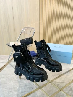 PRADA Boots Patent Calf Leather Black EU35-41 C00202609112032