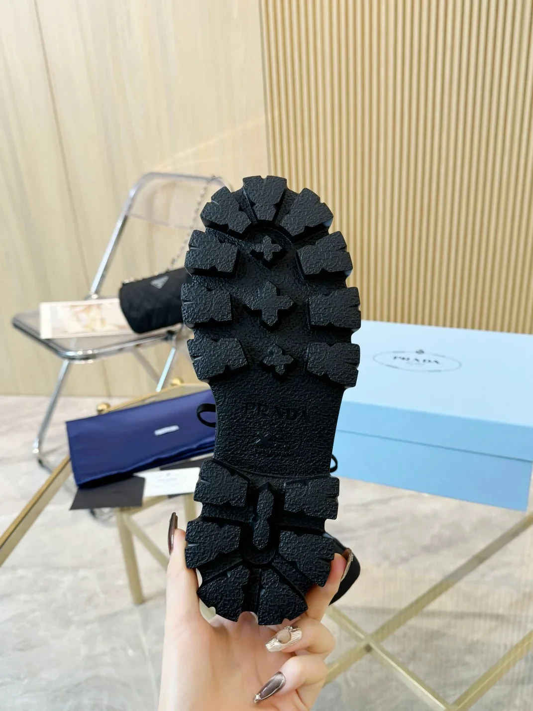 PRADA Boots Patent Calf Leather Black EU35-41 C00202609112032 - Image 8
