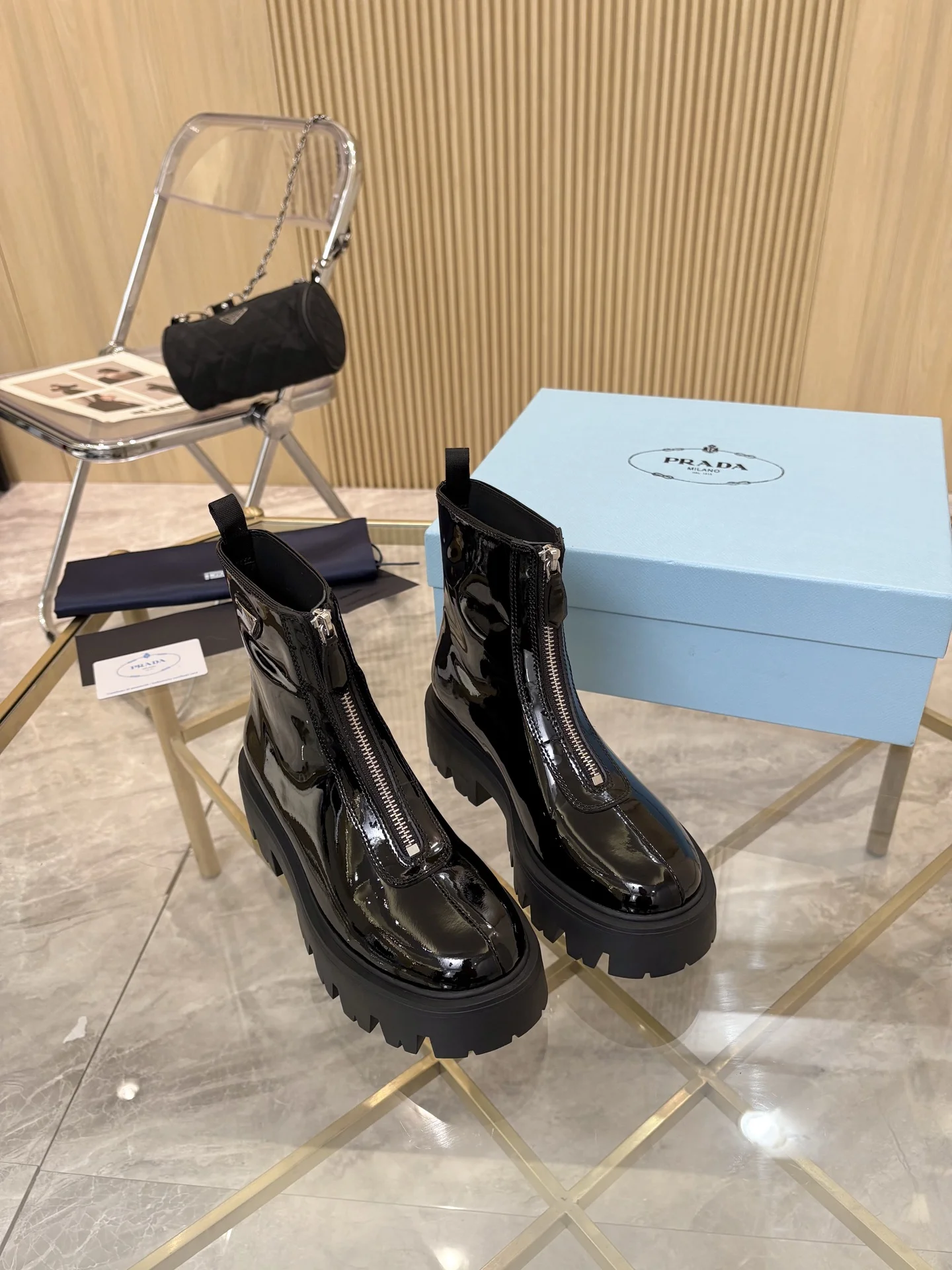 PRADA Boots Suede Black EU35-41 B90202609110888 - Image 3