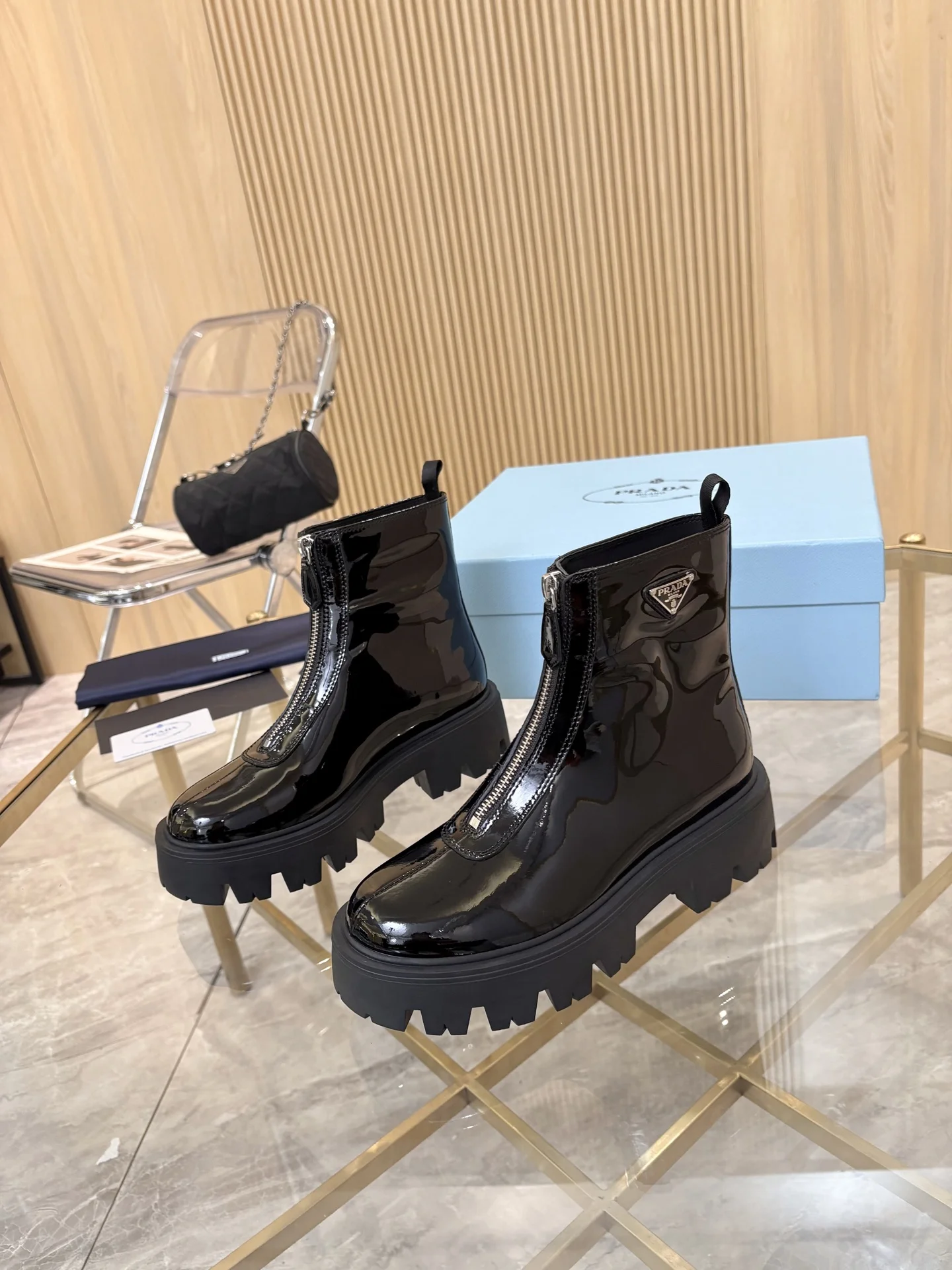 PRADA Boots Suede Black EU35-41 B90202609110888 - Image 4