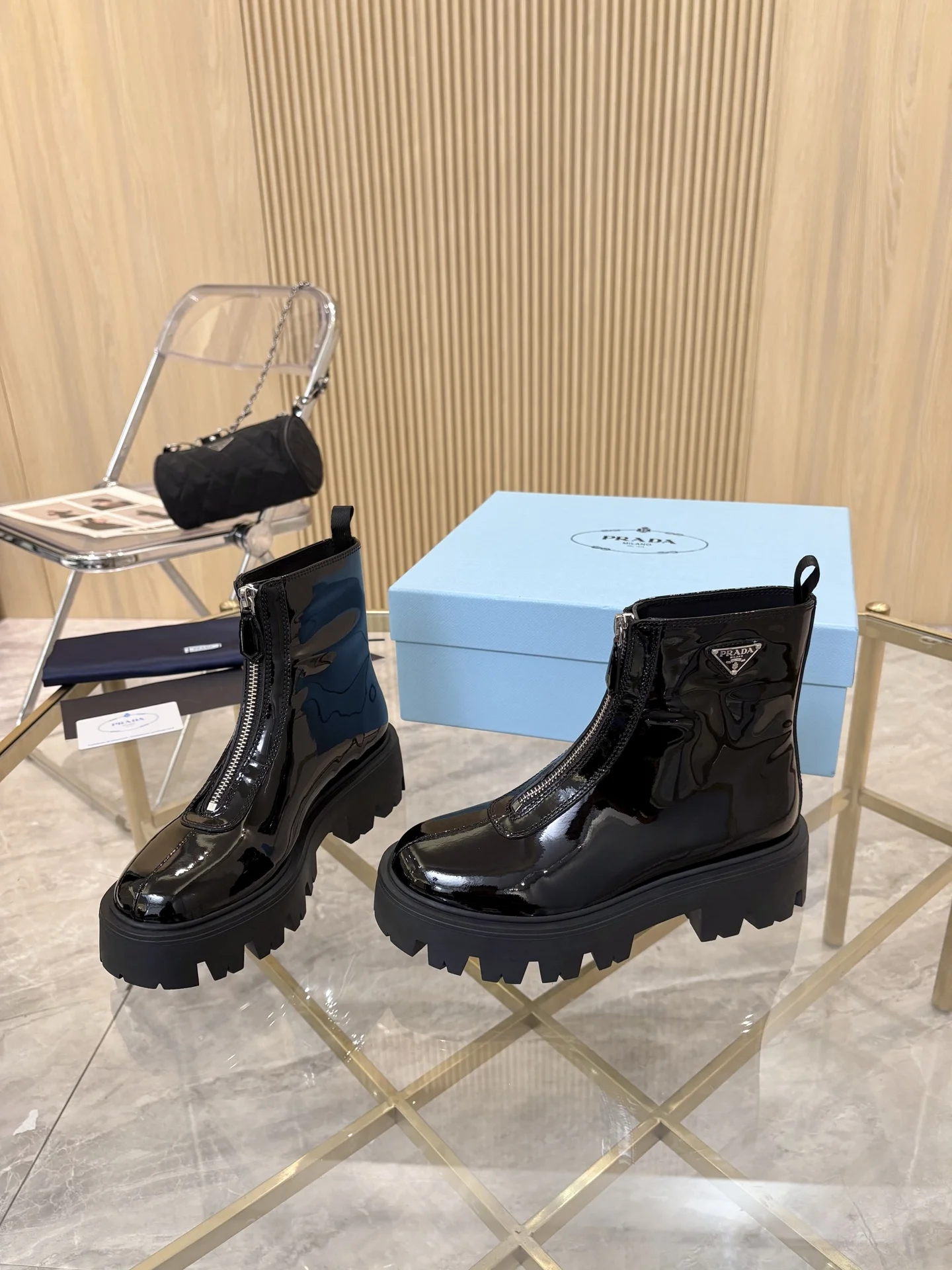 PRADA Boots Suede Black EU35-41 B90202609110888 - Image 5