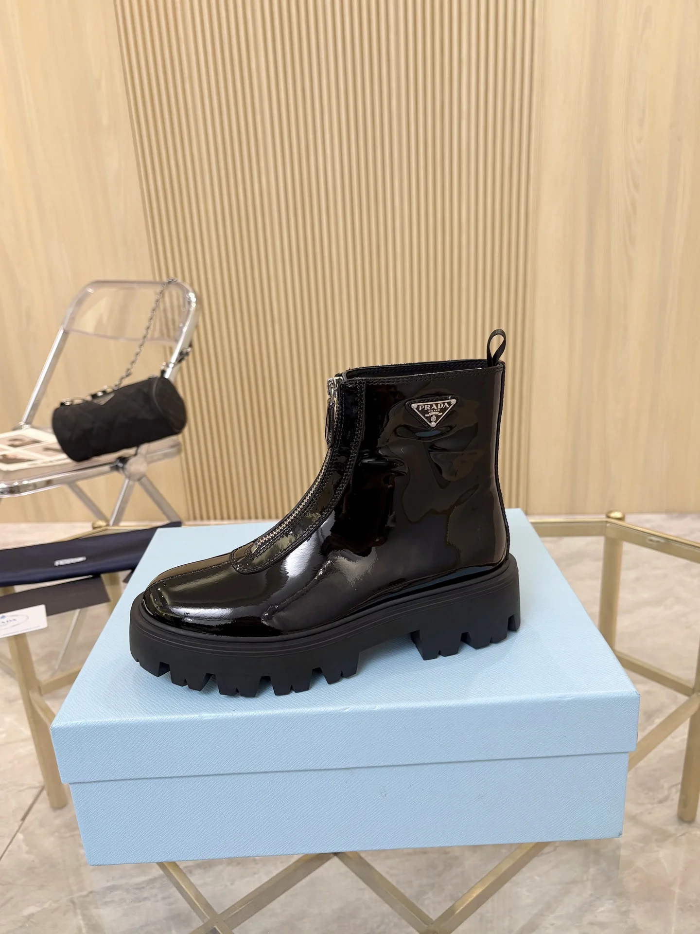 PRADA Boots Suede Black EU35-41 B90202609110888 - Image 7