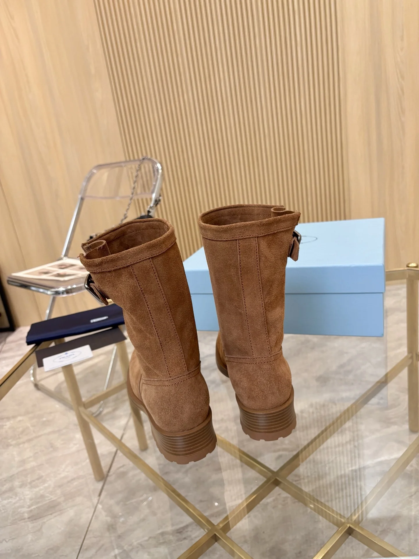 PRADA Boots Suede Brown EU35-40 B90202609110892 - Image 2