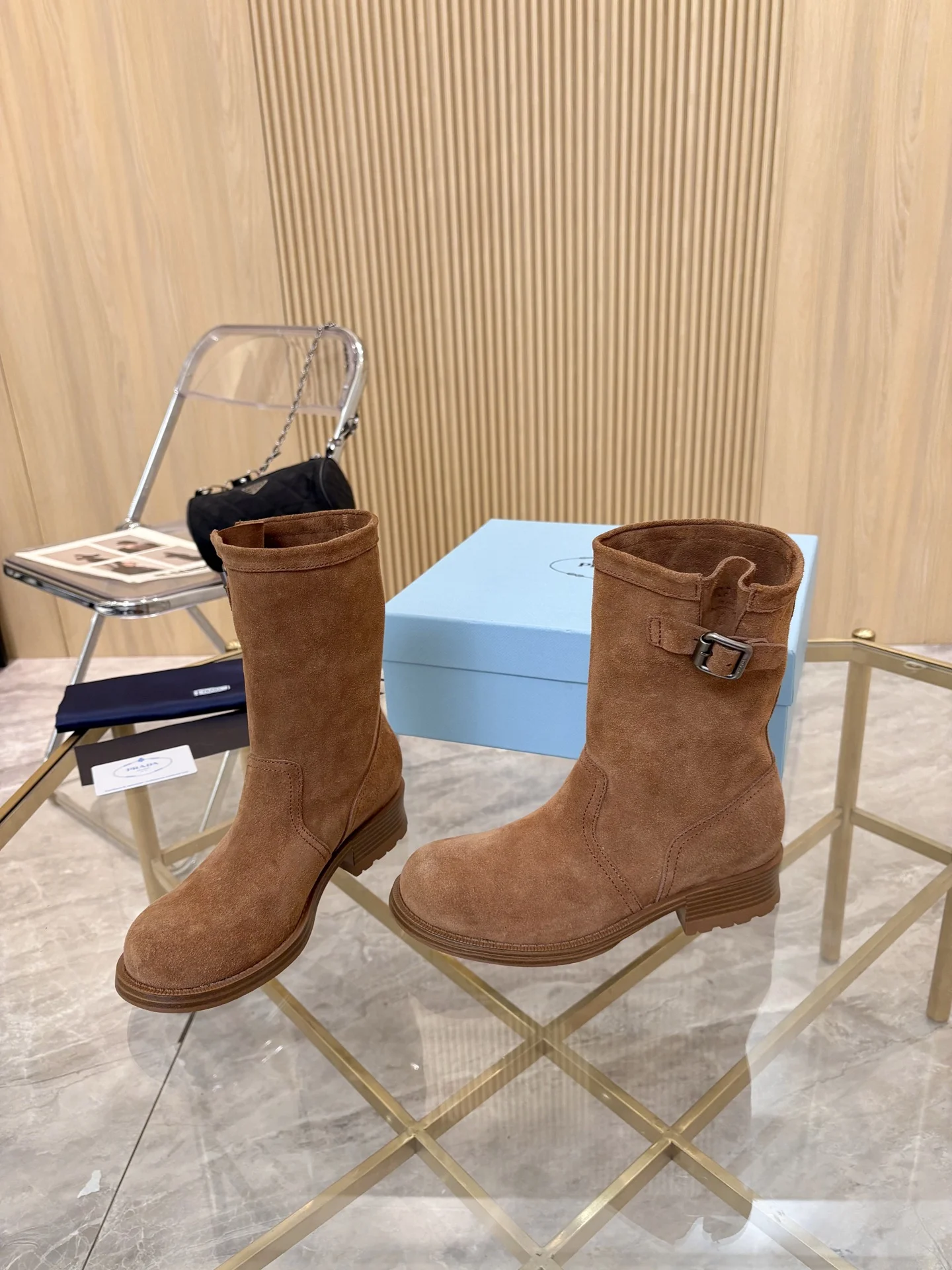 PRADA Boots Suede Brown EU35-40 B90202609110892 - Image 7