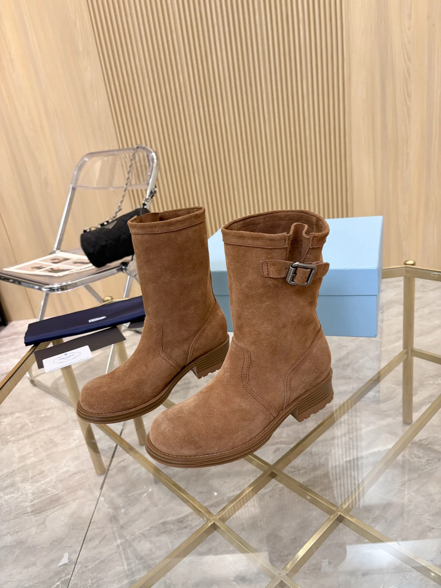PRADA Boots Suede Brown EU35-40 B90202609110892 - Image 9