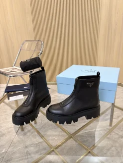Alternative view of PRADA Boots Suede Leather Black EU35-41 B90202609110889