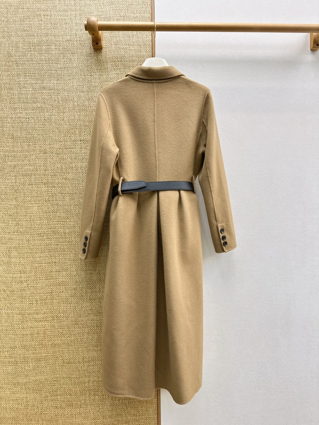 PRADA Coats Merino Wool Camel-Black S-L H70202609062128 - Image 9