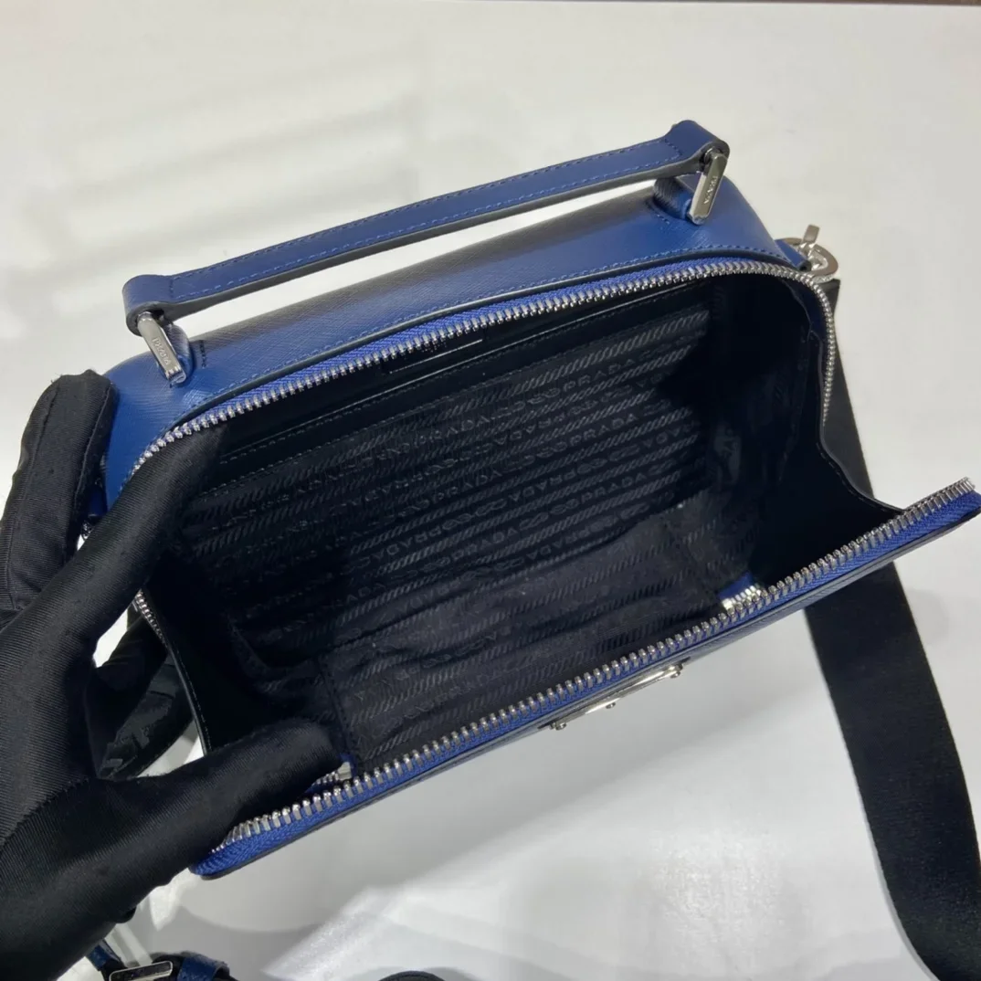 PRADA Crossbody Bags Blue-Black 22X16X6CM D80202609090427 - Image 8