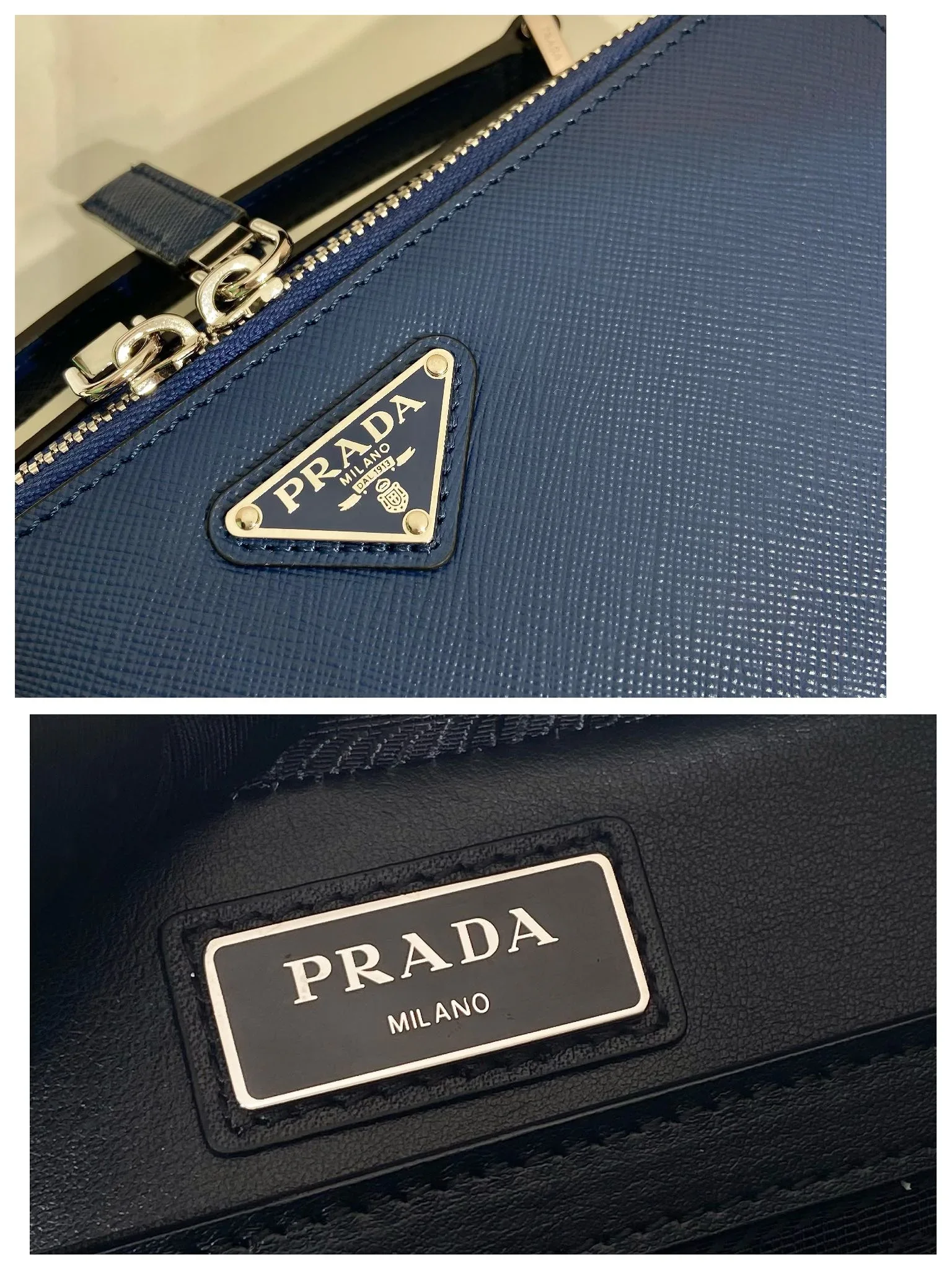 PRADA Crossbody Bags Blue-Black 22X16X6CM D80202609090427 - Image 9