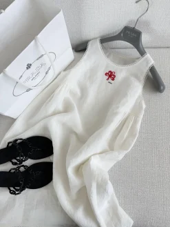 PRADA Dresses White-Red S-L C05202609063136
