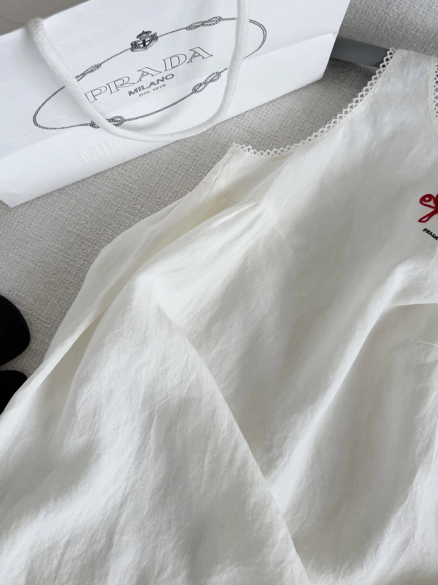 PRADA Dresses White-Red S-L C05202609063136 - Image 3