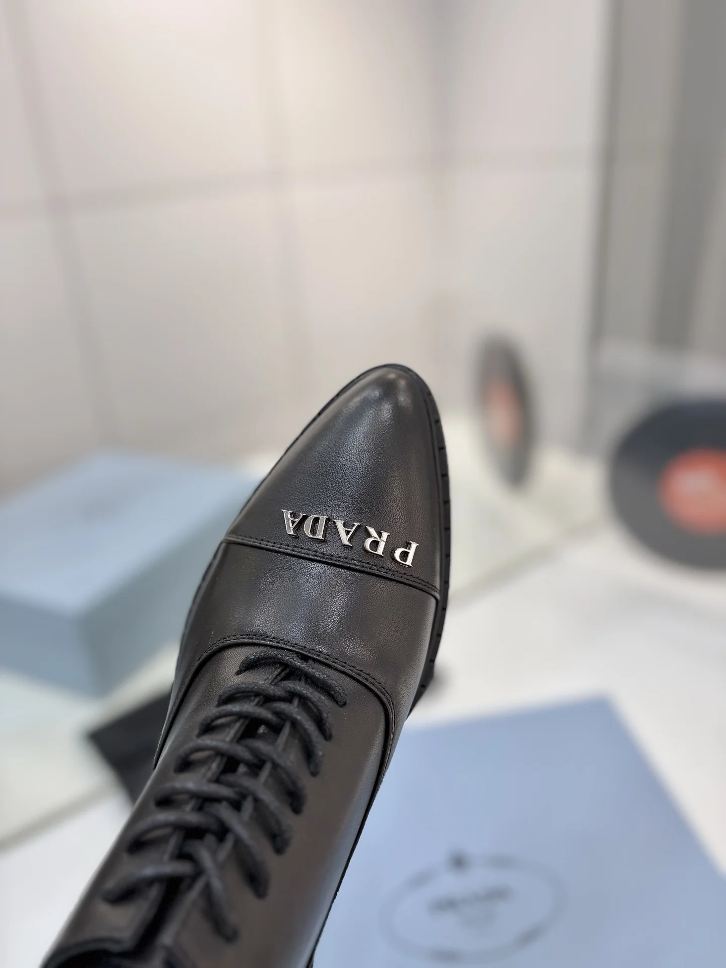 PRADA Heels Calf Leather Black-Silver EU35-41 B90202609110641 - Image 5